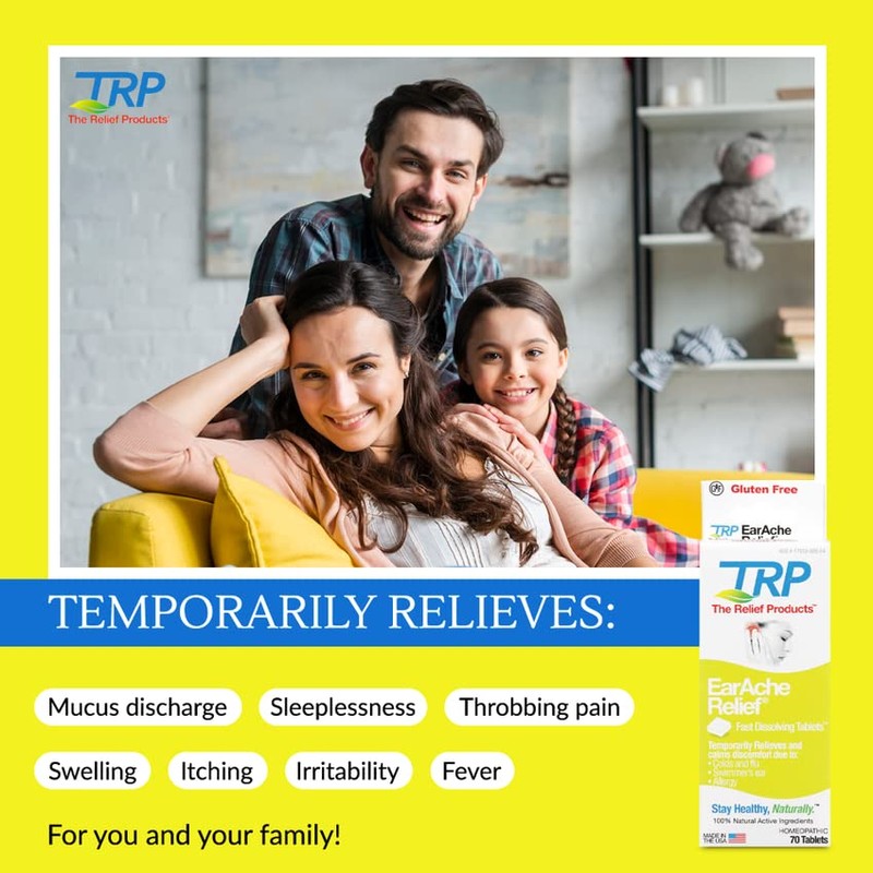 The Relief Products Earache Relief Tablets, 70 Count