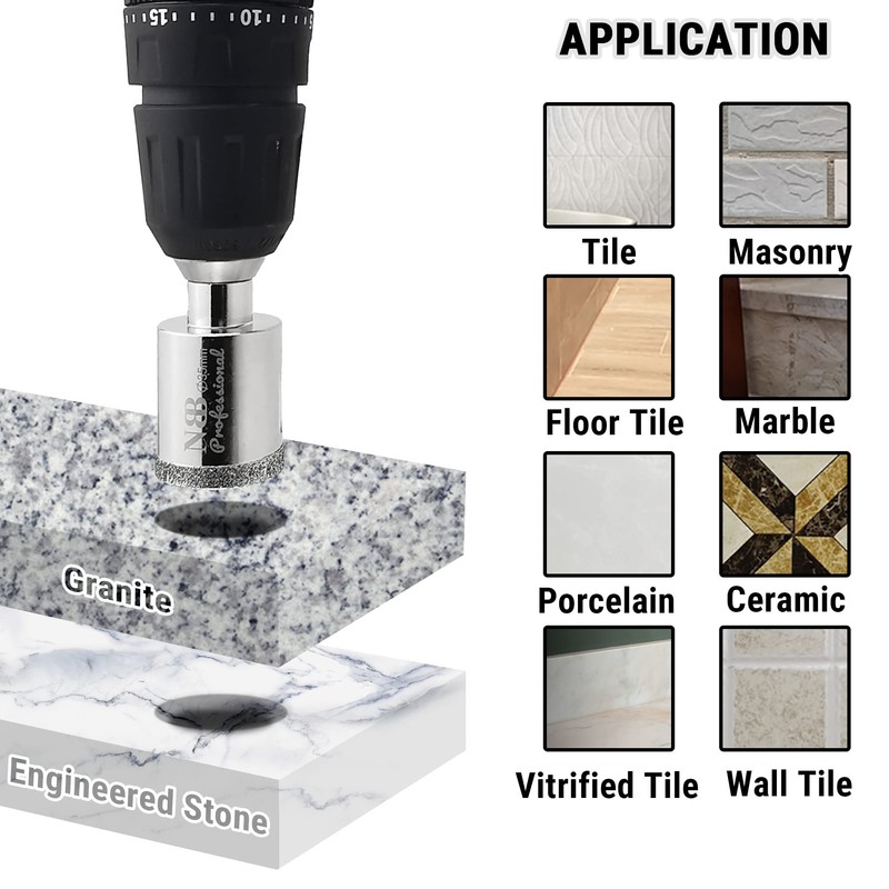 NBB Galvanised Diamond Drill Bit with Triangular Shaft Diamond Crown