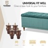 4 Inch Wooden Furniture Legs,Tchosuz Solid Bun Feet with M8