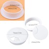 4 Pieces White Desk Grommet, 60mm (2.4 inch) Plastic Desk