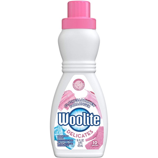 Woolite Delicates Hypoallergenic Liquid Laundry Detergent, 16 fl oz Bottle, Hand & Machine Wash (Pack of 3)