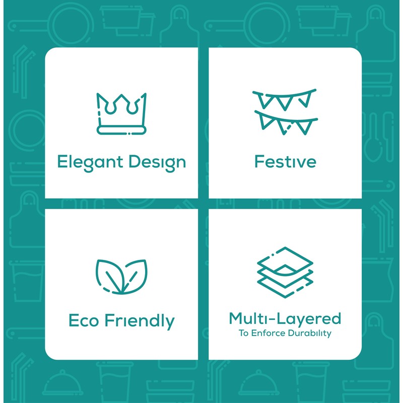 Comfy Package [200 Pack] Hot Pink & Gold Paper Straws