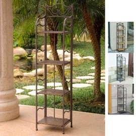 International Caravan Valencia 4-Tier Plant Shelf Chocolate