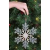 Christmas Concepts® 21cm (8,4") Large Glitter Decorated Snowflake Decoration -