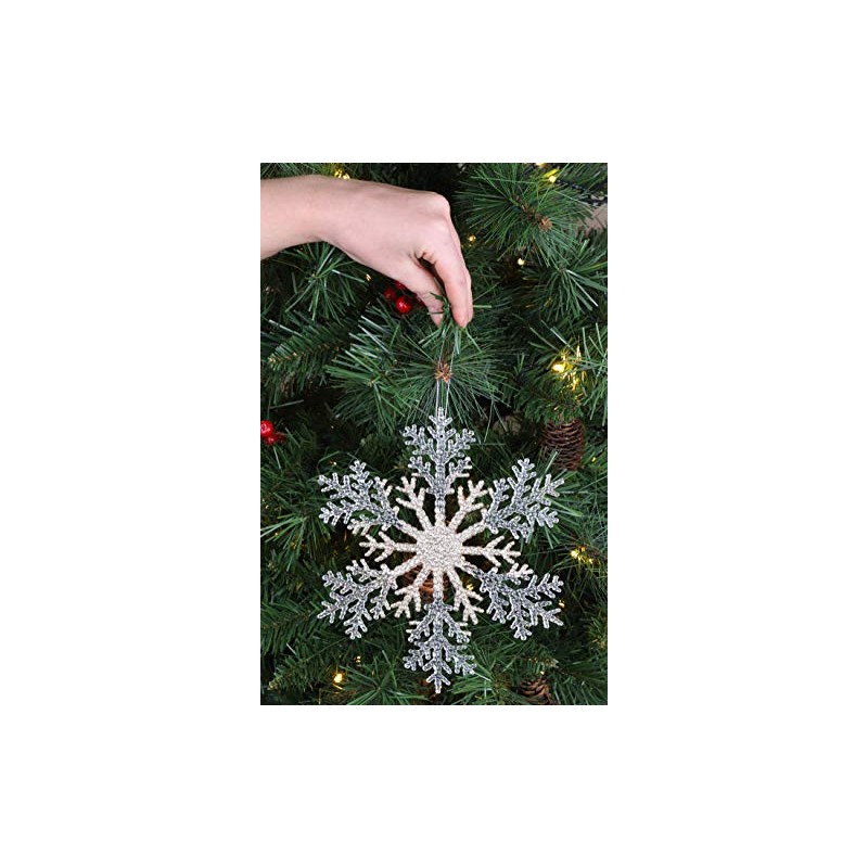 Christmas Concepts® 21cm (8,4") Large Glitter Decorated Snowflake Decoration -