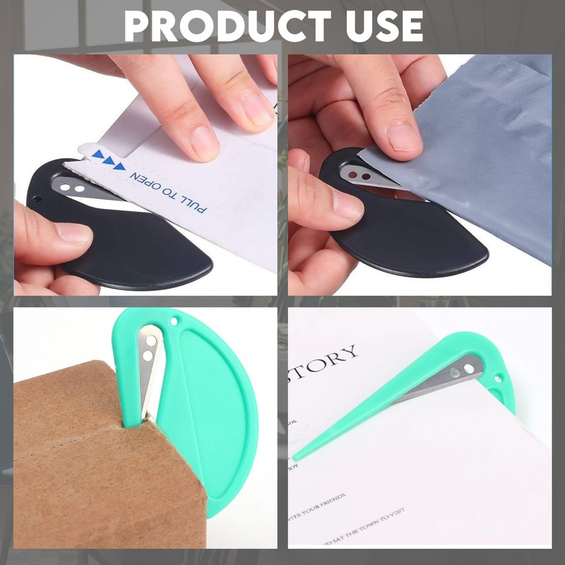 Pack of 10 Envelope Openers, Plastic Slitter, Small Envelope Opener,