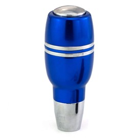 Thruifo Push Button Car Knob Shifter Handle, Aluminum Alloy Gear Stick Shift Fit Most Automatic Transmissions, Blue