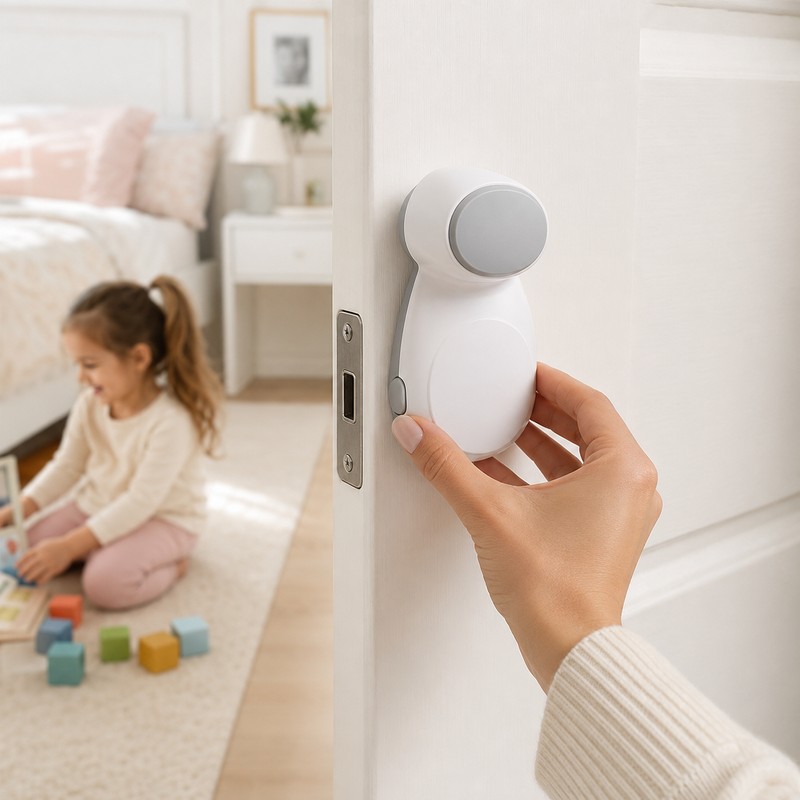 2 Pack Child Safety Door Stopper Anti-Pinch Protector with 3M