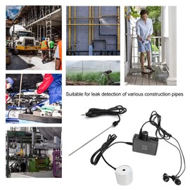 Detector de Fugas de Agua, HY929 Amplificador Detector de Fugas de Tubería de Agua de Pared, Grabador de Recogida para Interiores y Exteriores, Plug and Play, 100-240V.