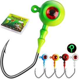 LUCKYFISHING Jig Heads Crappie Jigs Walleye Jigs Heads for Fishing Gifts for Men 3/8oz(10g)-2/0-25pcs