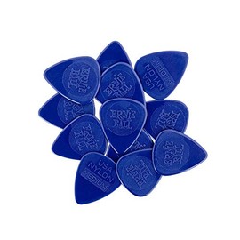 Ernie Ball - Púas para guitarra, nailon moldeado por inyección, grosor medio, 0,72mm, bolsa de 12