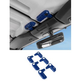 Savadicar Blue Interior Accessories - Hardtop Latches Trim Cover for 2018-Present Jeep Wrangler JL JLU 4XE & Gladiator JT - Solid Color Interior Decor Upgrade Option, 6-Piece