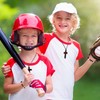 Sumind 3 Pcs Christian Baseball Gifts for Boys Baseball Cross