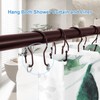 24 Pack Double Shower Curtain Hooks Rings, TENOVEL Double Sided