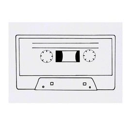 'Cassette Tape' Temporary Tattoo - Water Resistant, Skin-Safe, Non-Toxic Transfer (TO00048946)