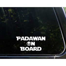 Padawan On Board (6" x 3") Funny Die Cut Decal Bumper Sticker for Windows, Cars, Trucks, Laptops, Etc9