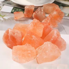 RCSTONE 1.18 to 1.97 Inches Himalayan Pink Crystal Salt Stones, 0.22 Pounds Himalayan Pink Salt Chunks for Salt Rock Lamp,Salt Bowl,and Decorations M33