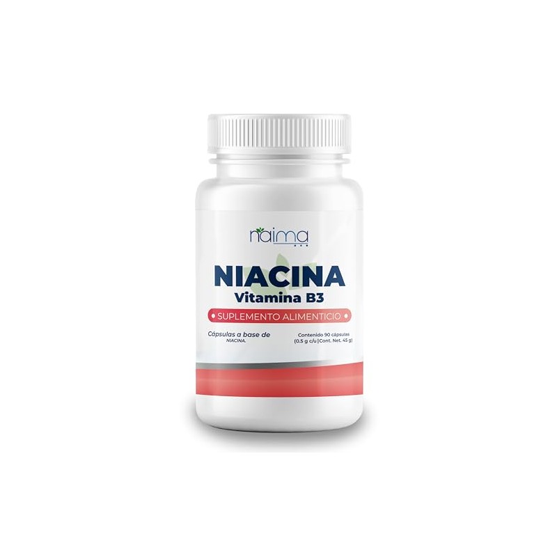 NAIMA Niacina 90 Cápsulas | vitamina B3 | Formula limpia