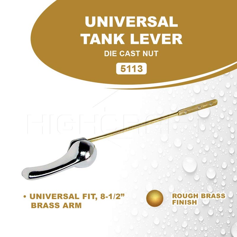 HIGHCRAFT 5335 3113 Replacement Toilet Flush Lever Handle, Chrome