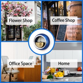 Shopkeepers Bell for Door Opening, Door Chime for Business When Entering, Easy to Install Magnetic Doorbell, Unique Business Decorations and Entrance Hanging Decorations- Creative Gift (Blue)