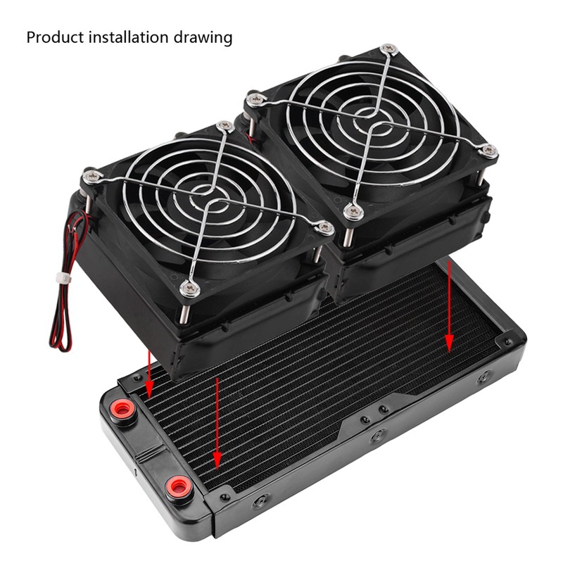 240mm G4/1 Aluminum Computer Water Cooling Cooler For CPU LED