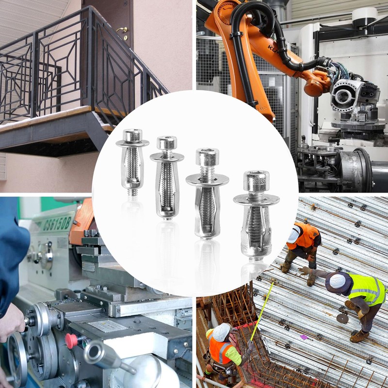 10 Set Expansion Nuts with Screws, M4 x 20mm Petal