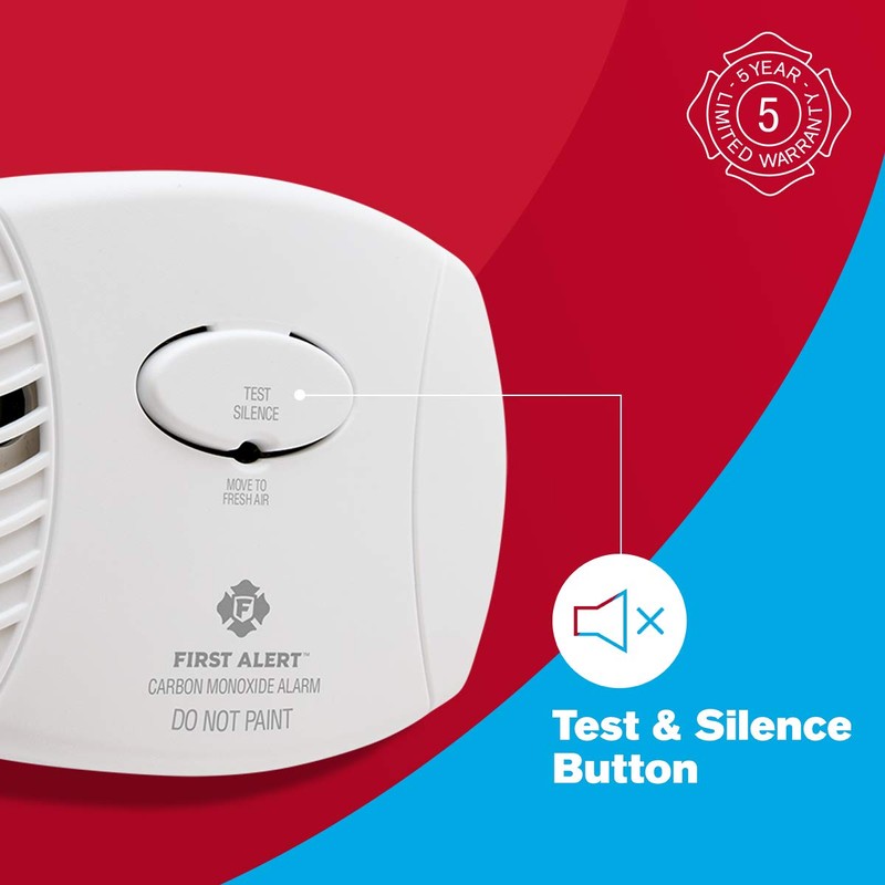 First Alert CO400 Carbon Monoxide (CO) Detector, Battery Operated Alarm,