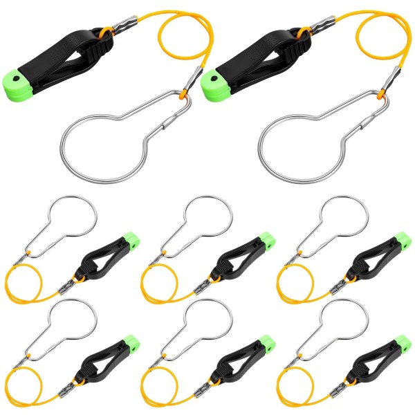 Hollowfly 8 PCS Fishing Downrigger Release Clips Snap Weights for