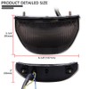 JMTBNO motorcycle Smoked LED Tail Light, 12V Motorcycle Brake Lights