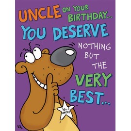Piccadilly Greetings Humour Birthday Card Uncle - 8 x 6 inches