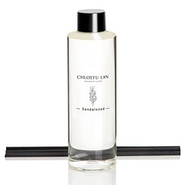 Chloefu LAN Reed Diffusers Refill 7.05 oz for Home, Relaxing Sandalwood Fragrance Scented Oil, Scented Oil Diffuser Sticks, Scented Sticks Diffuser, Bathroom Diffuser, Long Lasting Fragrance