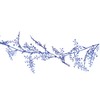 Christmas Concepts® 1.8m (6ft) Royal Blue Glitter Leaf Garland -