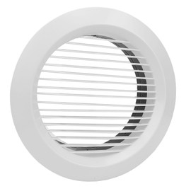 200mm Round Vent Cover ABS Plastic Louver Air Ventilation Grille White for Home Bathroom Kitchen Office