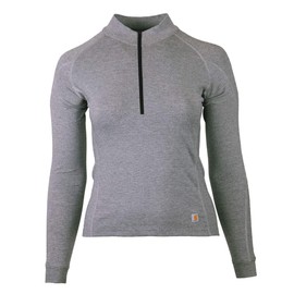 Carhartt Women's Base Force Heavyweight Quarter-Zip, Shadow Heather, Small