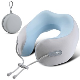 BALLMENT Travel Neck Pillow for Airplanes, Easy-to-Carry Travel Pillows, Portable Neck Pillow for Travel Essentials, Memory Foam, Soft, Lightweight, Travels Essentials Side Sleeper Pillow