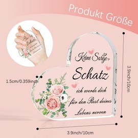 Geschenk Freundin Geburtstag Herzförmiges Acrylplakette Jahrestag Geschenk Für Sie Partner Geschenke Hochzeitsgeschenk Pärchen Geschenke Geburtstagsgeschenk Für Freundin Paar Geschenke Frau