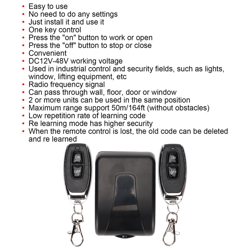 Remote Control Relay Universal Safe Wireless Switch Transmitter Receiver for