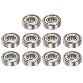 Kozelo 10pcs 6000-ZZ Deep Groove Ball Bearings - [10mm Bore x 26mm OD x 8mm Thick] Double Shielded P6 Bearing for Industrial Equipment, Chrome Steel, Z3