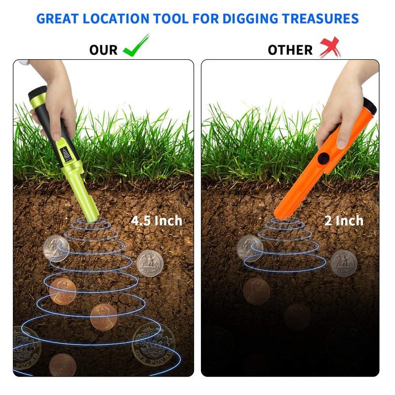 Metal Detector, High Sensitive Waterproof Pointer Metal Detector Pinpointing with