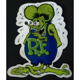RAT FINK STICKER “FEELING BLUE & GREEN” 3 1/2“ X 4” MATTE FINISH