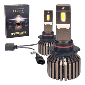 Evolum Golden Kit de Focos Led 22000lm H1 H3 H4 H7 H11 H13 9004 9005 9006 9007 Luz Blanca Frío 6000k Alta Baja Chip CSP Premium Automotriz Auto Faros Delanteros Iluminación Principal (9005)