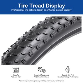 FengCan 27.5 x 2.40 Tyres 27.5 Inch / 27.5 x 2.4 Bicycle Tyres 60-584 Bicycle Coat Foldable Suitable for 27.5 x 2.40 27.5 x 2.45 City / Mountain / Road Bike Bicycle Tyre Replacement Wheel (One)
