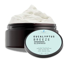 Bluebyrd Soap Co.- Manteca corporal de eucalipto y menta | Crema corporal batida relajante para hombres y mujeres | Hidratante no grasosa