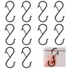 WUWWUT 10 Pcs S Hooks for Hanging Black S Shaped