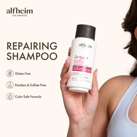 Keratin REPAIRING SHAMPOO Shampoo for dry damaged hair is infused with Hydrolyzed Keratin, repair strands and prevent future damage.'Keratin, Oat Protein, Niacinamide, Argan Oil,Vitamin B5