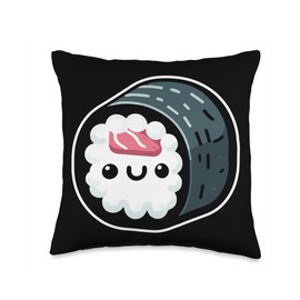 Surimi Maki Anime - Cute Kawaii Food Japanese Sushi Throw Pillow