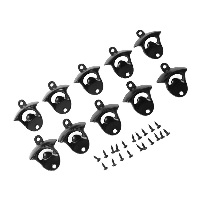 10Pcs Black Beer Bottle Opener Bar Beer Soda Bottle Cap