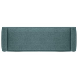 SIMPLIHOME Scott 46 inch Wide Contemporary Rectangle Ottoman Bench in Smoky Teal Linen Fabric, Assembled, for The Living Room and Bedroom
