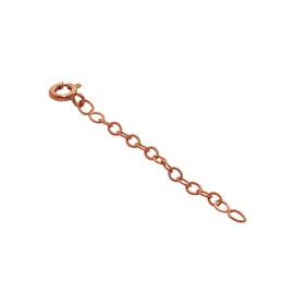 jewellerybox Rose Gold Plated Sterling Silver Belcher Extender 4 Inches With Bolt Clasp