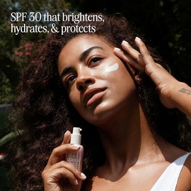 COOLA Dew Good Protector solar de suero iluminador con tecnología probiótica SPF 30, 1.15 onzas líquidas
